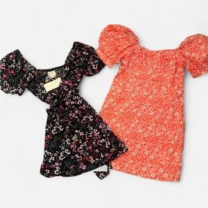 Anthropologie Forever That Girl & Saltwater Luxe Floral Dress Bundle Lot of 2